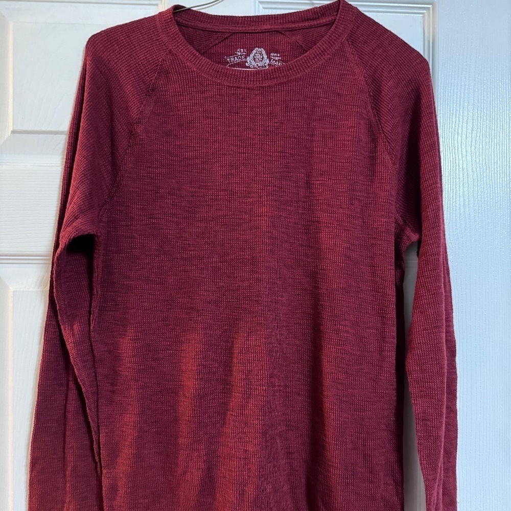 American rag maroon long sleeve shirt